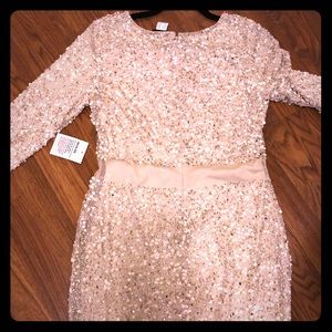 Gold sequin dress